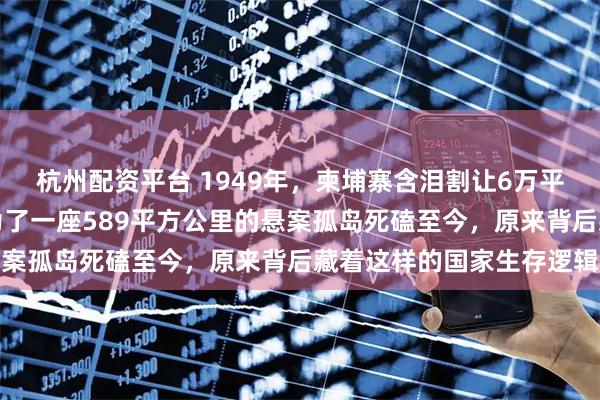 杭州配资平台 1949年，柬埔寨含泪割让6万平方公里祖产没吭声，却为了一座589平方公里的悬案孤岛死磕至今，原来背后藏着这样的国家生存逻辑